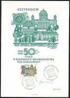 1976 Esztergom emléklap Vertel József aláírásával