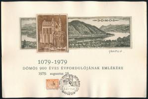 1979 Dömös emléklap Vertel József aláírásával