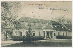 1913 Váralmás, Nagy-Almás, Almasu; Csáky kastély. Maksay fényképész / castle (ázott sarkak / wet corners)