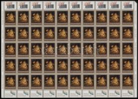 2022 Karácsony hajtott öntapadós teljes ív ívszélen vonalkóddal és többnyelvű "BOLDOG KARÁCSONYT!" felirattal (30.000)