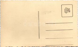 1940 Szászlekence, Lekence, Lechnita; utca, templom, ökrös szekér / street view, church, ox cart. ph...