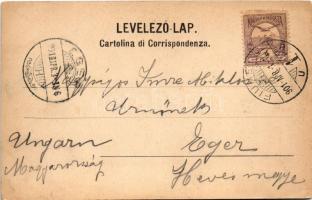 1901 Fiume, Rijeka; Candrida (Cantrida) / Kantrida, restaurant, seashore (EK)