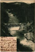 1903 Fiume, Rijeka; Sorgente della Recina / Rjecina river spring, waterfall (vágott / cut)