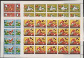 1982 Mese (V.) - Magyar rajzfilmfigurák sor hajtott teljes ívekben