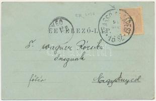 1899 Barcaföldvár, Földvár, Marienburg, Feldioara; Evang. Kirche in Marienburg. Zeidner H. / evangél...