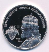 DN "Nemzetünk nagyjai - Szent István" jelzett Ag emlékérem kapszulában, tanúsítvánnyal (15g/0.333/35mm) T:PP
