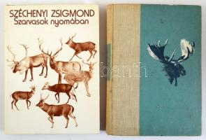 Széchenyi Zsigmond: Szarvasak nyomában és egyéb írások. Bp., 1979, Gondolat. Kiadói egészvászon-kötés, kiadói papír védőborítóban. + Széchenyi Zsigmond: Alaszkában vadásztam. Vadásznapló 1935. augusztus - október. Bp., 1963, Szépirodalmi. Kiadói félvászon-kötés, kopott borítóval.
