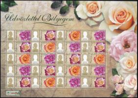 2013 Üdvözlettel bélyegem (V.) - Rózsák promóciós teljes ív (13.500)