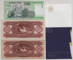 1989. 100Ft + 1992. 100Ft + 2004. 200Ft "FA" + "Megújul a Forint" MNB-s tájékozt...