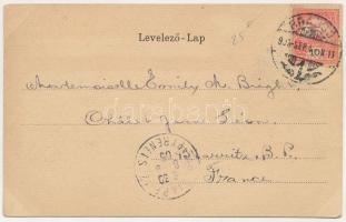 1905 Brassó, Kronstadt, Brasov; Graft-féle kirándulási hely, Fehér bástya, vendéglő, kocsma. Szecess...