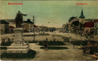 1909 Marosvásárhely, Targu Mures; Széchenyi tér / square (lyuk / pinhole)