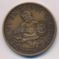 Bognár György (1944-) 1984. "MÉE Gyöngyös / 650 éves Gyöngyös - Róbert Károly" bronz emlék...