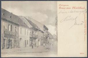 Szászsebes with the shop of Josef Baumann