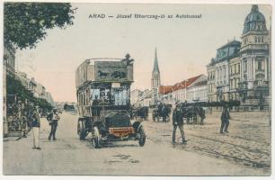 Arad, József főherceg út az autóbusszal. Bloch H. / street view with autobus (EK)
