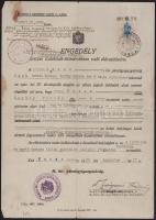 1939 Kassa italmérési engedély