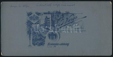 cca 1910 Schulhof (izraelita) házaspár portréja, kabinetfotó G. &amp; I. Varga zágrábi műtermébő...