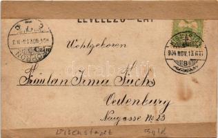 1904 Kismarton, Eisenstadt (?); kastély udvar / castle court. photo (ragasztónyomok / glue marks)