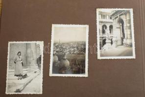 cca 1930 Olaszországi utazás fotóalbuma: Velence (Szent Márk-bazilika, Sóhajok hídja), Valdibrana, R...