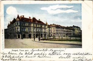 1900 Szeged, Tisza part, Milkó palota. Walter Haertel No. 209. (vágott / cut)