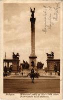 1930 Budapest XIV. Városliget, Millenniumi emlékmű (Hősök tere), az 1914-1918. évben elesett Névtelen Hősök emlékével (EB)