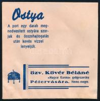 cca 1930 Pétervására, Özv. Kövér Béláné "Magyar Korona" gyógyszertára receptboríték
