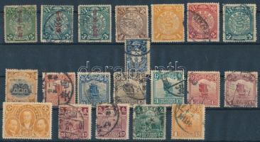 Kína 20 régi bélyeg 5 soros berakólapon