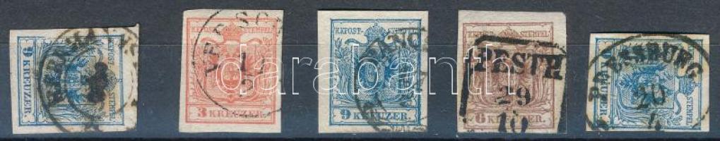 1850 5 db vízjeles bélyeg