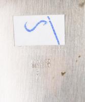 WMF art deco négyágú ezüstözött gyertyatartó, kopással, jelzett, 33x19 cm