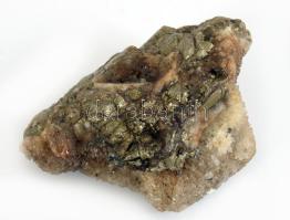 Kvarc és pirit ásvány, h: 8,5 cm