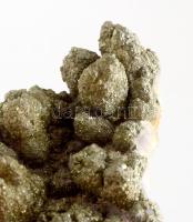 Ametiszt piriten ásvány, h: 7,5 cm