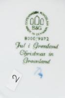 10 darab dán Bing &amp; Grondhal Copenhagen karácsonyi dísztányér, 1970-es évek, jelzett, hibátl...