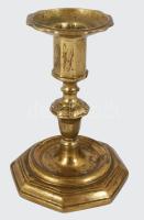 cca 1800 Bronz gyertyatartó, m: 14 cm