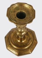 cca 1800 Bronz gyertyatartó, m: 14 cm