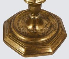 cca 1800 Bronz gyertyatartó, m: 14 cm