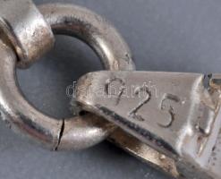 Ezüst (Ag) karkötő, markazittal, 925 ezrelékes, h: 16 cm, bruttó 8,7g