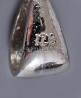 Ezüst (Ag) fülbevaló pár és medál, kövekkel kirakva, 925 ezrelékes, bruttó 4,3g