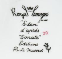 Royal Limoges France "Eden" gömbváza, jelzett, hibátlan, m: 12 cm