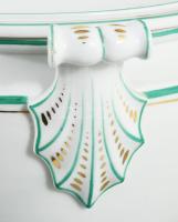 cca 1880 Nagyméretű nemesi monogramos levesszervírozó, minimális kopással, m: 27 cm