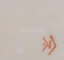 Satsuma japán tányér, jelzett, kopással, d: 19 cm