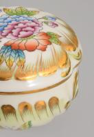 Herendi Viktória mintás bonbonier, jelzett, hibátlan, d: 8,5 cm