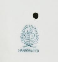 Herendi madárpár virágok közt. Jelzett, egy levélen lepattanással, 15x11 cm