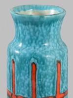 Péter Ferenc retro mázas kerámia váza, jelzett, hibátlan 29,5 cm