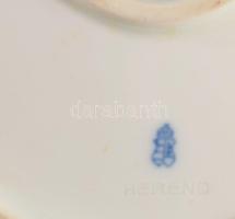 Herendi Apponyi purpur mintás pecsenyés tál, jelzett, restaurált, 36x27 cm