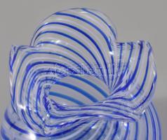 Venini art jelzéssel csavaros díszítésű váza, hibátlan, m: 10 cm