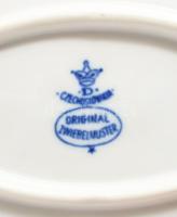 Dubi Bohemia 2 darab hagymamintás pecsenyés tál, jelzett, hibátlan, 35x23 cm, 29x19 cm