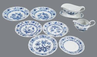 8 darabos hagymamintás szervírozó összeállítás, klf jelzésekkel.