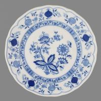 Tischerreuth 6 darab hagymamintás desszertes tányér, jelzett, hibátlan, d: 19,5 cm