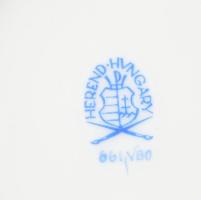 Herendi Viktória mintás cukortartó, jelzett, fogó kis lepattanással, d: 12,5 cm, m: 12 cm