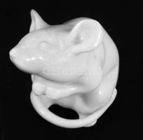 Herendi egér figura. Jelzett (masszába nyomott), hibátlan, m: 6 cm