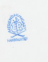 Herendi lovát fékező csikós legény, jelzett, kézzel festett, hibátlan, 20x19,5 cm /// Herend horse-t...